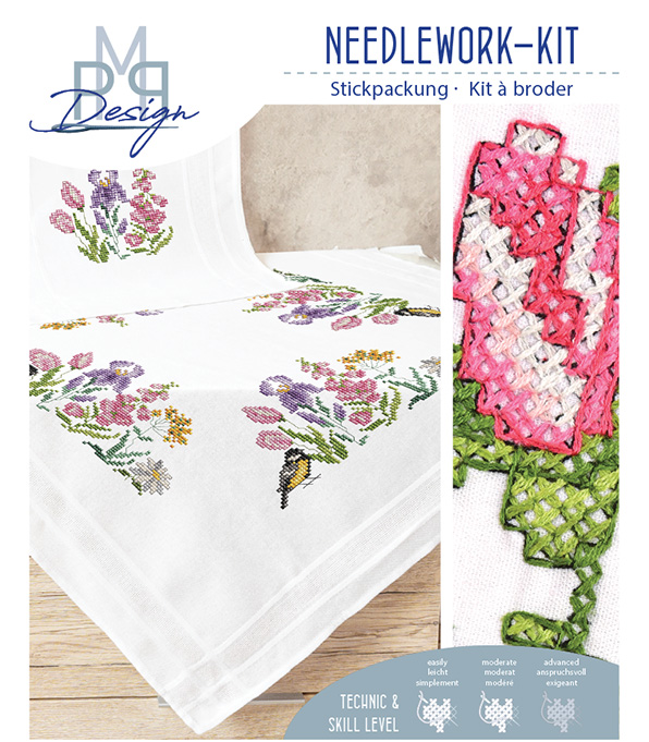 רקמה מפת שולחן - איקסים - קיט מושלם