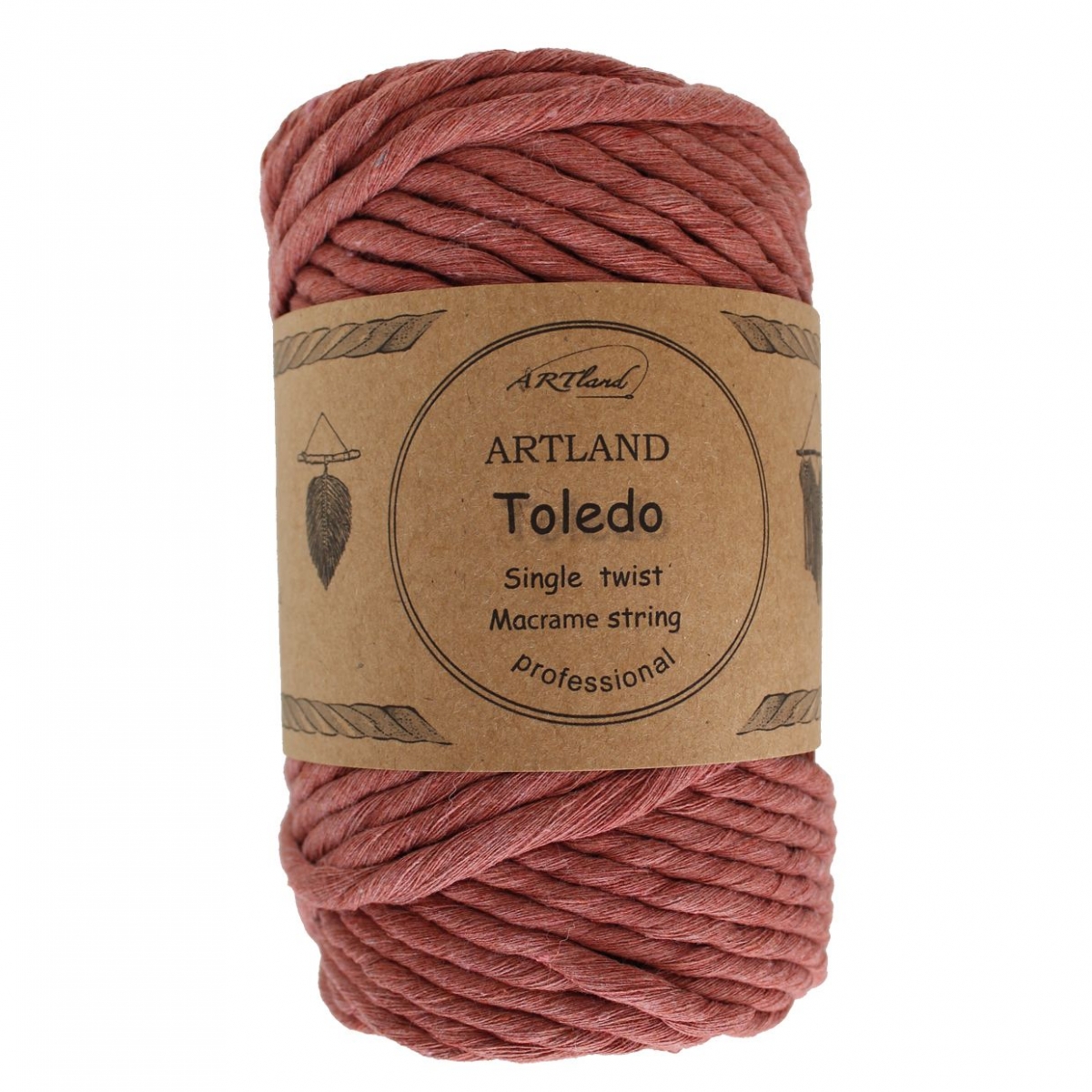 מקרמה סינגל טוויסט 4 מ"מ מקצועי- טולדו TOLEDO - צבעים חדשים !